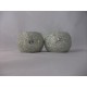 Ball Votive Crackle Mosaic Silver